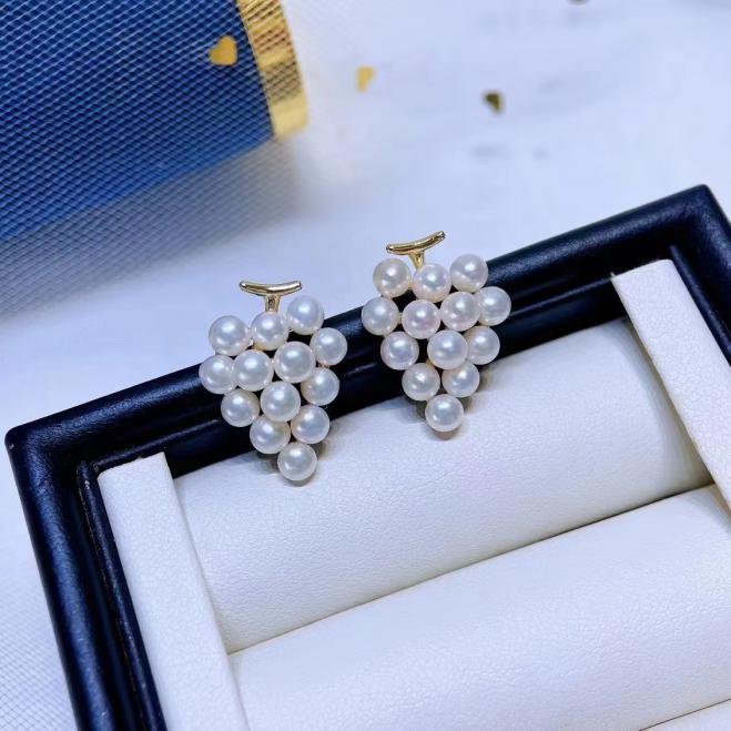Number AT freshwater earrings Anniversary Birthday Daily(107-156)