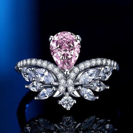 [Timeless]Number BJ Zircon Ring Necklace 925 Sterling Silver Engagement Wedding For Women (01-88)