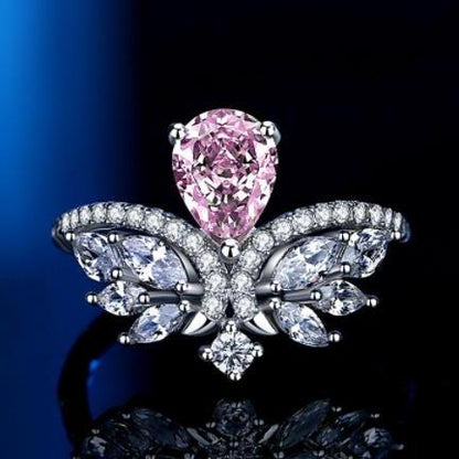 [Timeless]Number BJ Zircon Ring Necklace 925 Sterling Silver Engagement Wedding For Women (01-88)