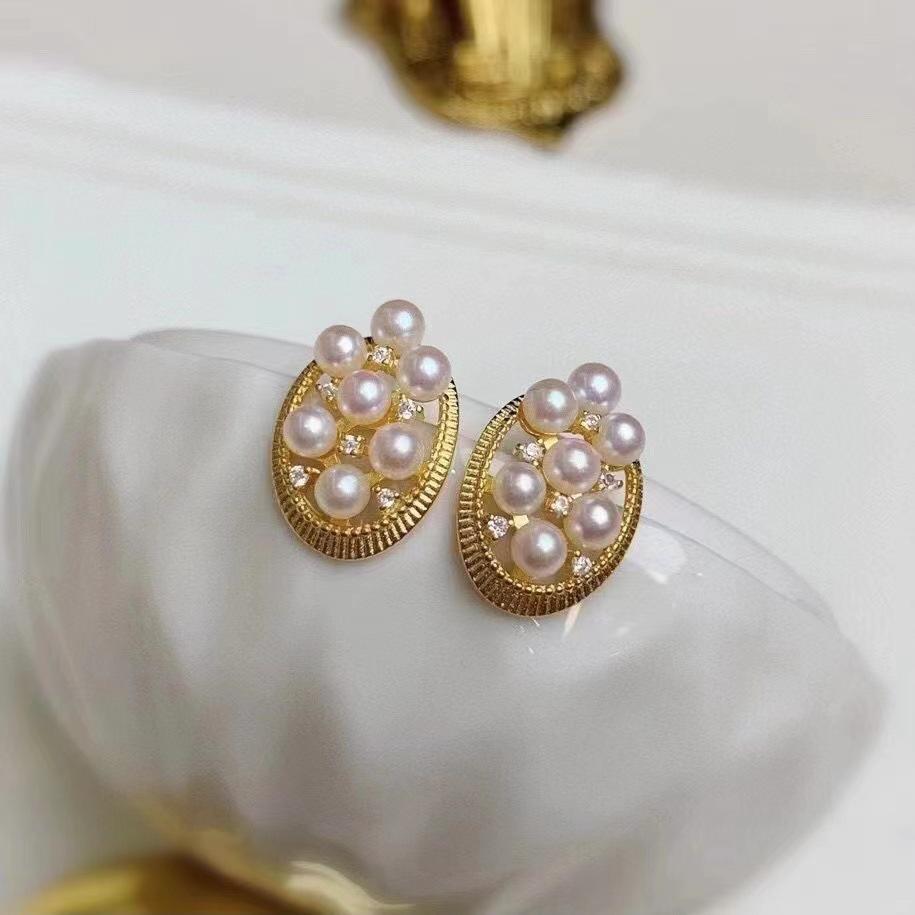 Number AT freshwater earrings Anniversary Birthday Daily(107-156)