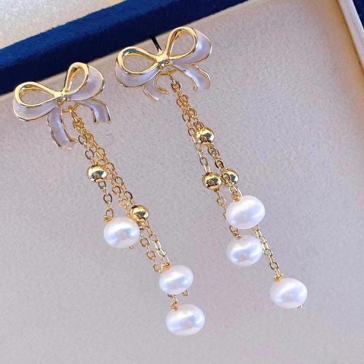 Number AT freshwater earrings Anniversary Birthday Daily(107-156)