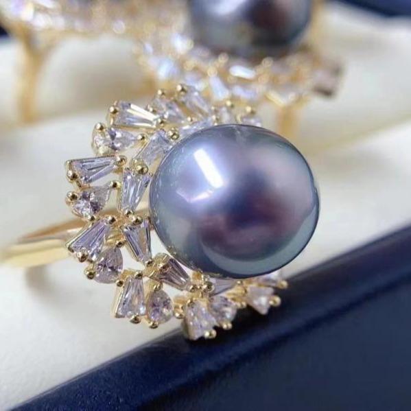 Number AR seawater pearl ring Weeding Birthday Anniversary(30-78)