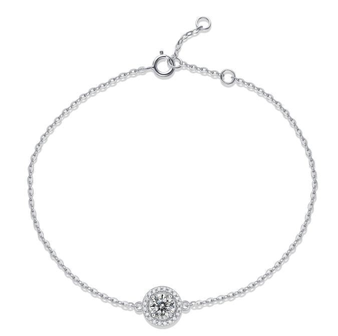 Number CE S925 Moissanite Bracelet Daily Engagement Casual(36-42)