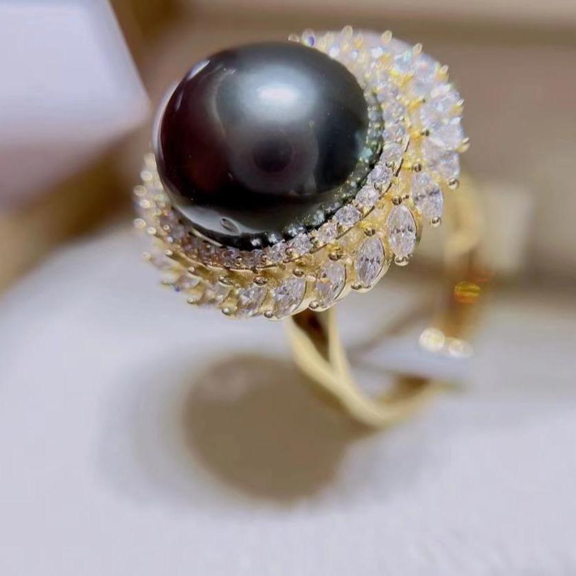 Number AR seawater pearl ring Weeding Birthday Anniversary(30-78)