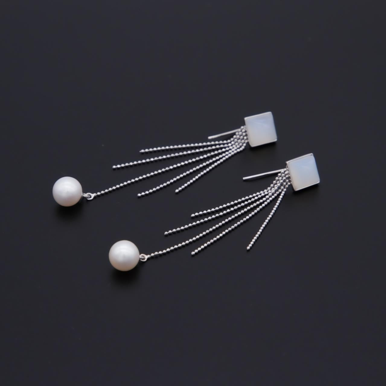 Number BW pearl bracelet earring necklace daily fashion accessory