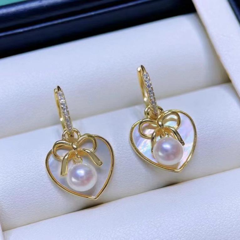 Number AT freshwater earrings Anniversary Birthday Daily(107-156)
