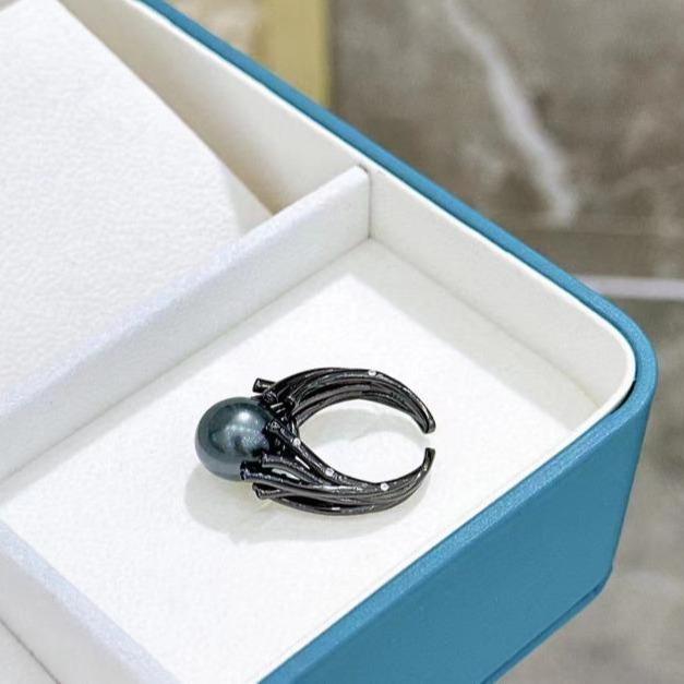 Number AR seawater pearl ring Weeding Birthday Anniversary(30-78)
