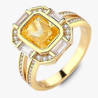 [Timeless]Number BJ Zircon Ring Necklace 925 Sterling Silver Engagement Wedding For Women (01-88)