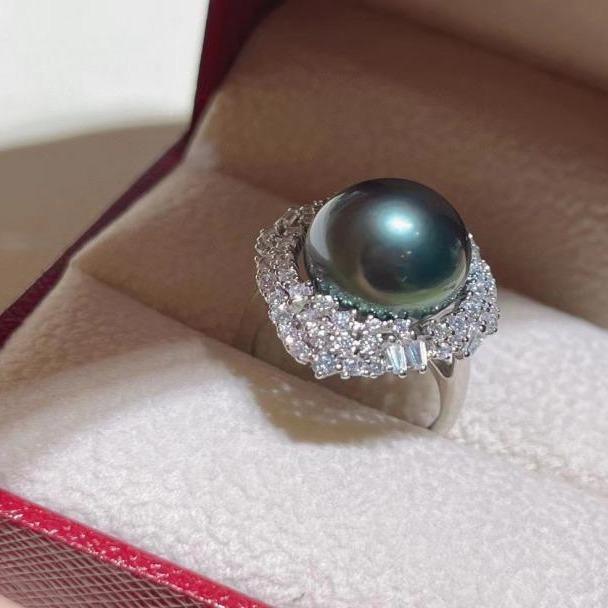 Number AR seawater pearl ring Weeding Birthday Anniversary(30-78)