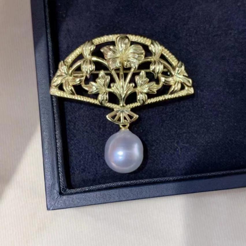 Number AX Pearl brooch Daily anniversary for Christmas（266-313）