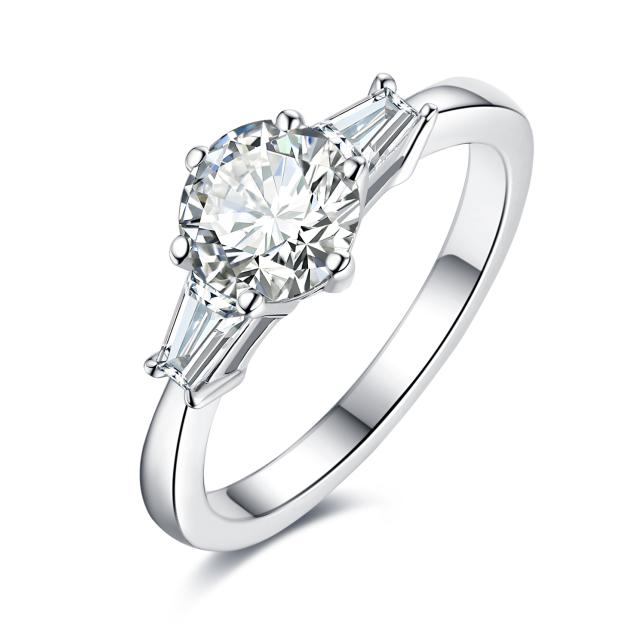 Number CH S925 Moissanite Ring Engagement Wedding Daily (01-97)