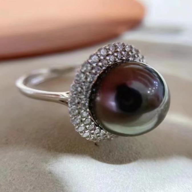 Number AR seawater pearl ring Weeding Birthday Anniversary(30-78)