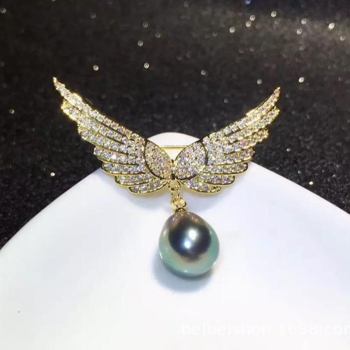 Number AX Pearl brooch Daily anniversary for Christmas（266-313）