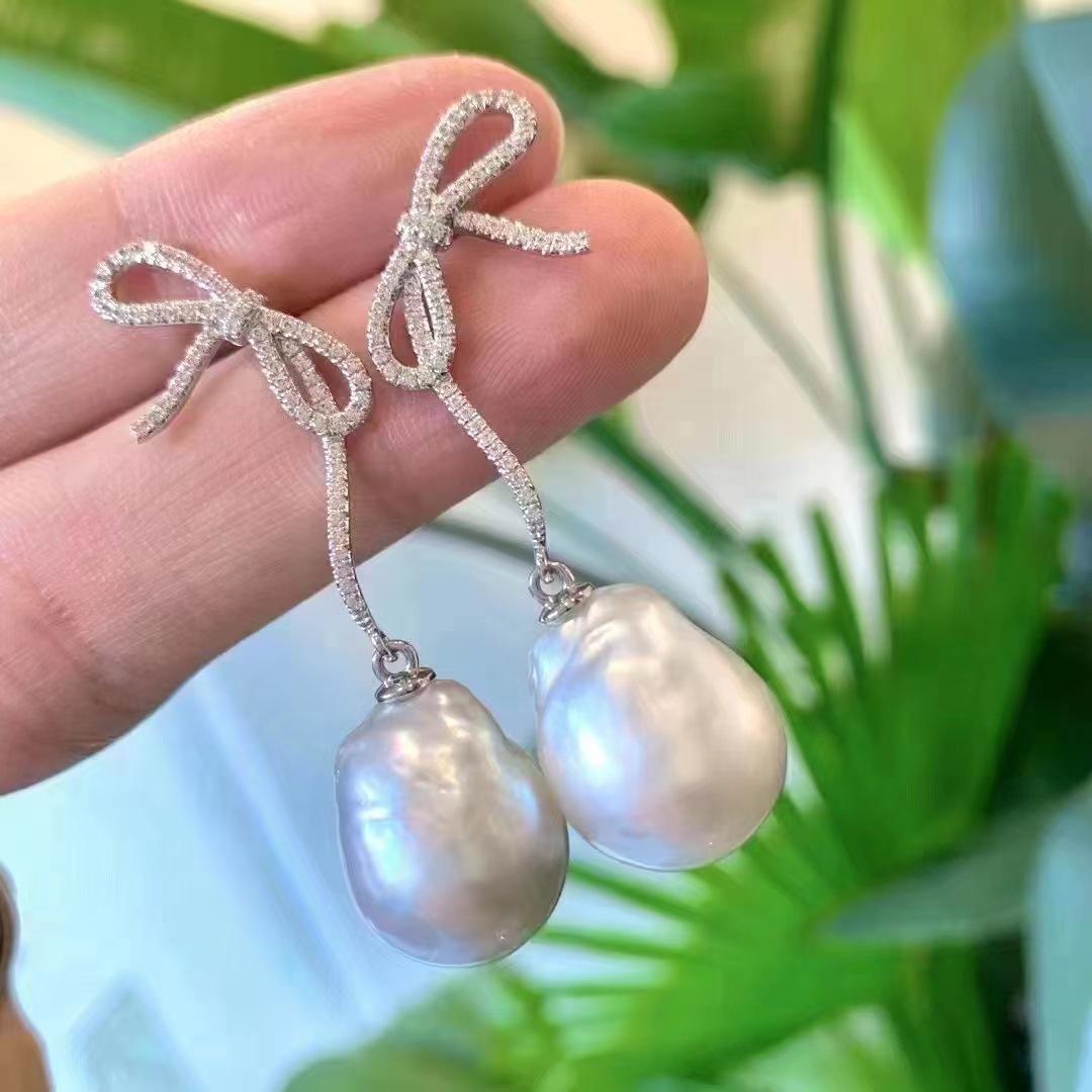 Number AT freshwater earrings Anniversary Birthday Daily(107-156)
