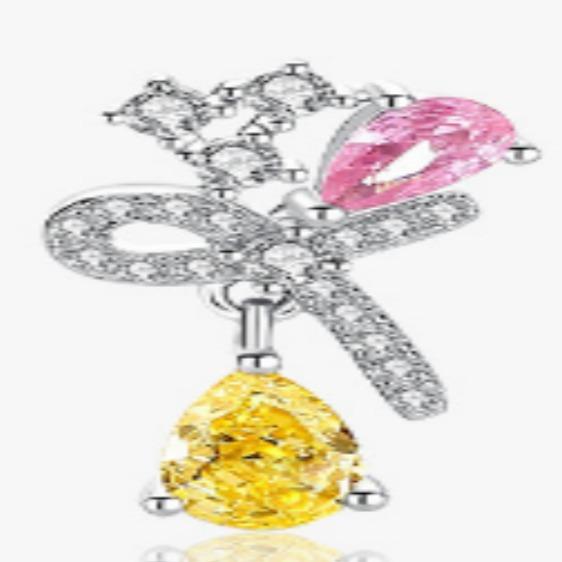 [Timeless]Number BJ Zircon Ring Necklace 925 Sterling Silver Engagement Wedding For Women (01-88)