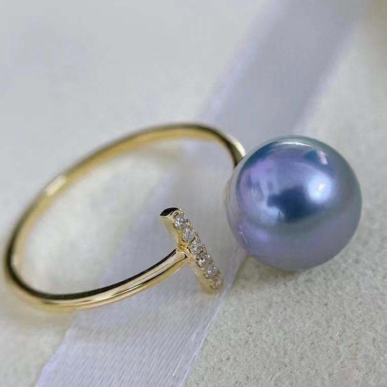 Number AR seawater pearl ring Weeding Birthday Anniversary(30-78)
