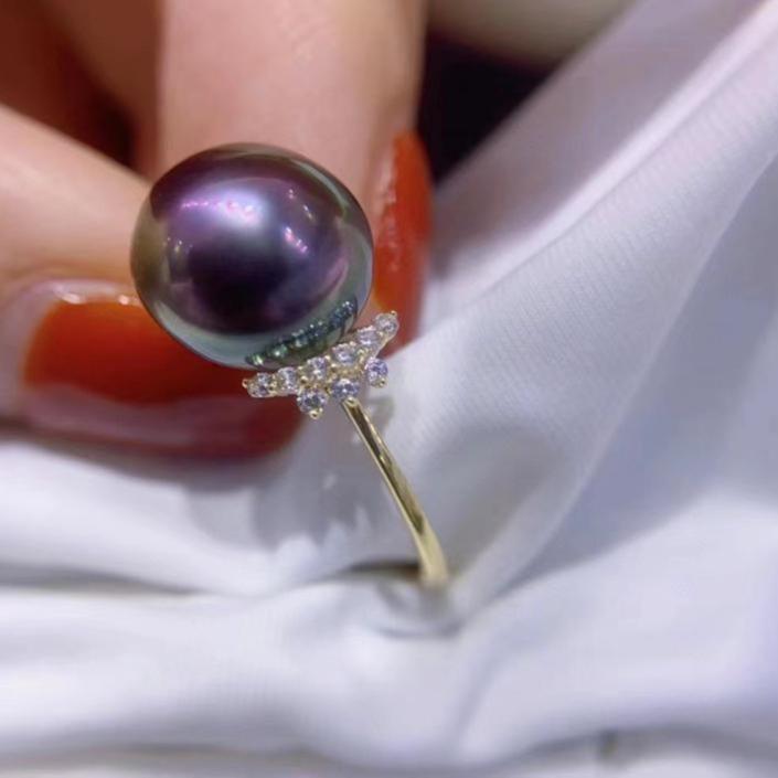 Number AR seawater pearl ring Weeding Birthday Anniversary(30-78)