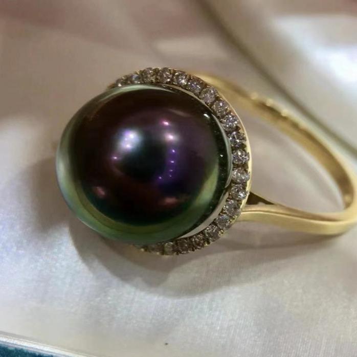 Number AR seawater pearl ring Weeding Birthday Anniversary(30-78)