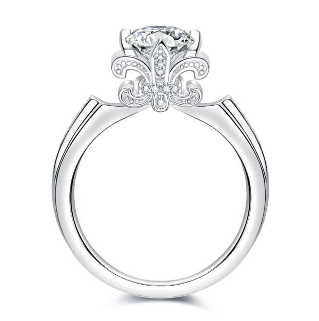 Number CH S925 Moissanite Ring Engagement Wedding Daily (01-97)