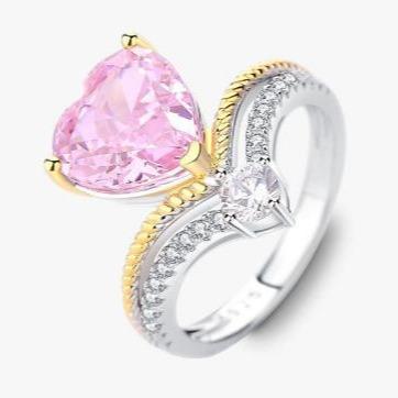 [Timeless]Number BJ Zircon Ring Necklace 925 Sterling Silver Engagement Wedding For Women (01-88)