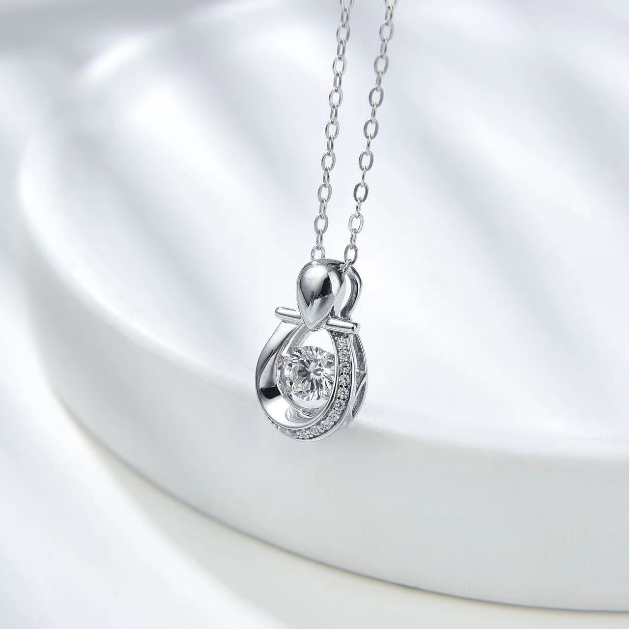 Number CF S925 Moissanite Necklace Earrings Engagement Wedding（43--80）