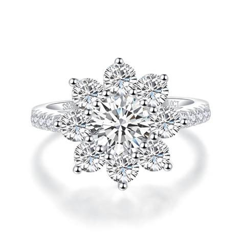 Number CH S925 Moissanite Ring Engagement Wedding Daily (01-97)