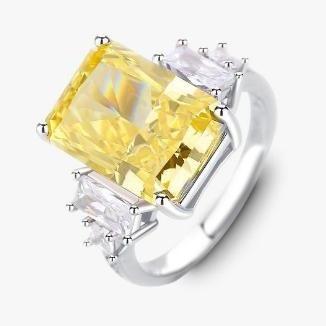 [Timeless]Number BJ Zircon Ring Necklace 925 Sterling Silver Engagement Wedding For Women (01-88)