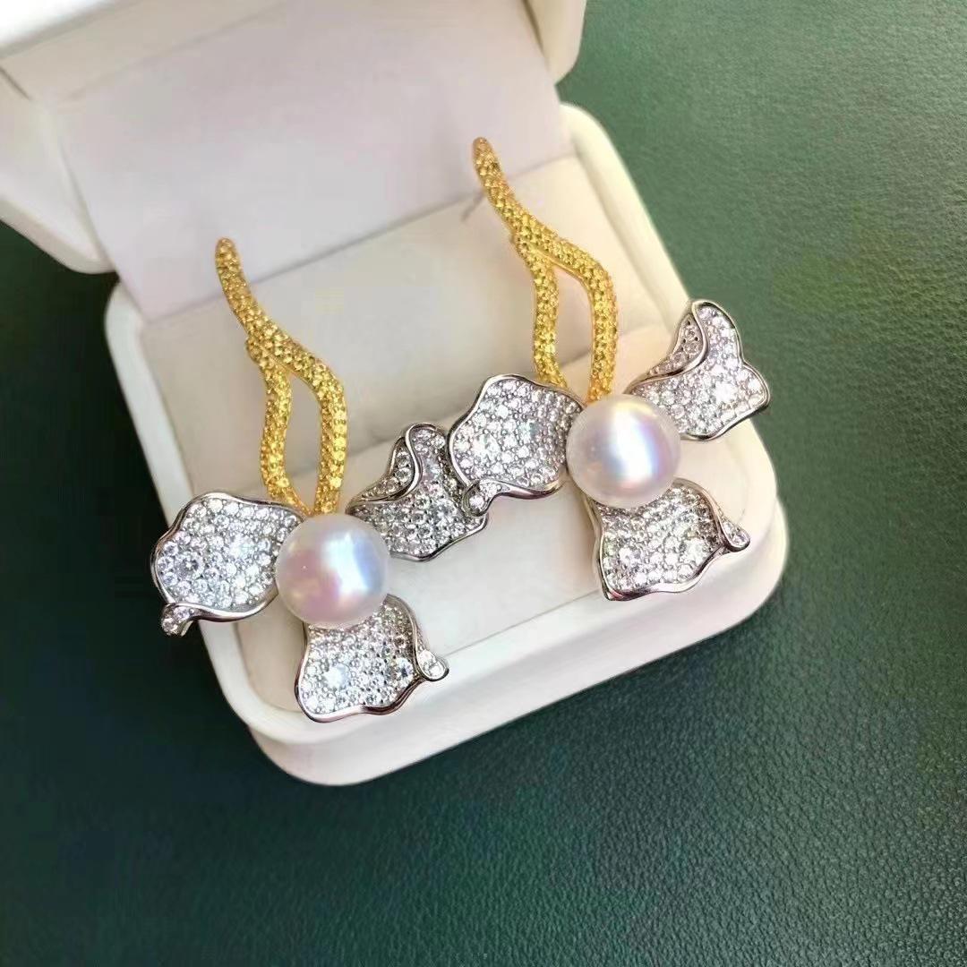 Number AT freshwater earrings Anniversary Birthday Daily(107-156)