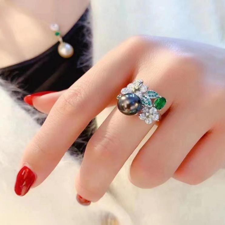 Number AR seawater pearl ring Weeding Birthday Anniversary(30-78)