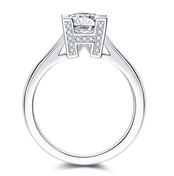 Number CH S925 Moissanite Ring Engagement Wedding Daily (01-97)