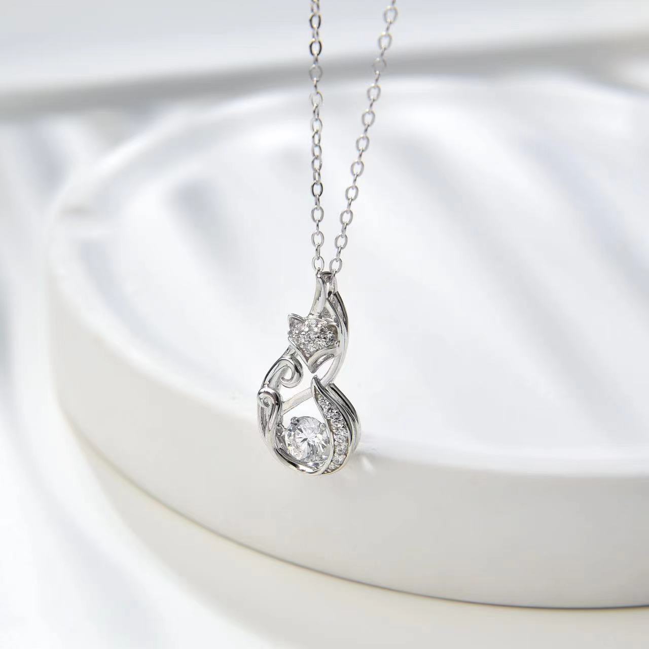 Number CF S925 Moissanite Necklace Earrings Engagement Wedding（43--80）