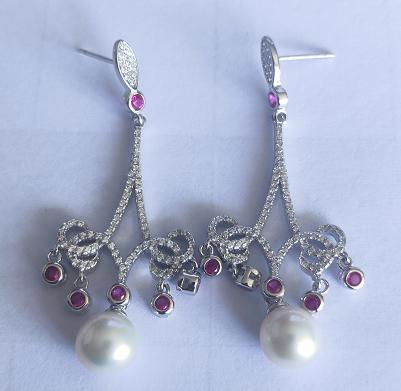 Number BW pearl bracelet earring necklace daily fashion accessory