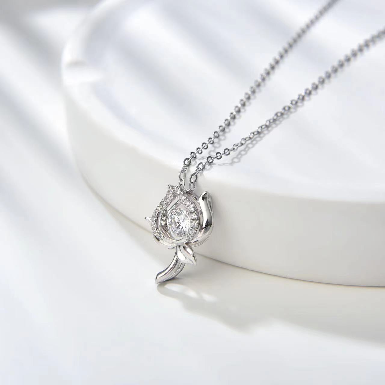 Number CF S925 Moissanite Necklace Earrings Engagement Wedding（43--80）