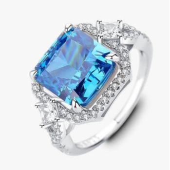 [Timeless]Number BJ Zircon Ring Necklace 925 Sterling Silver Engagement Wedding For Women (01-88)