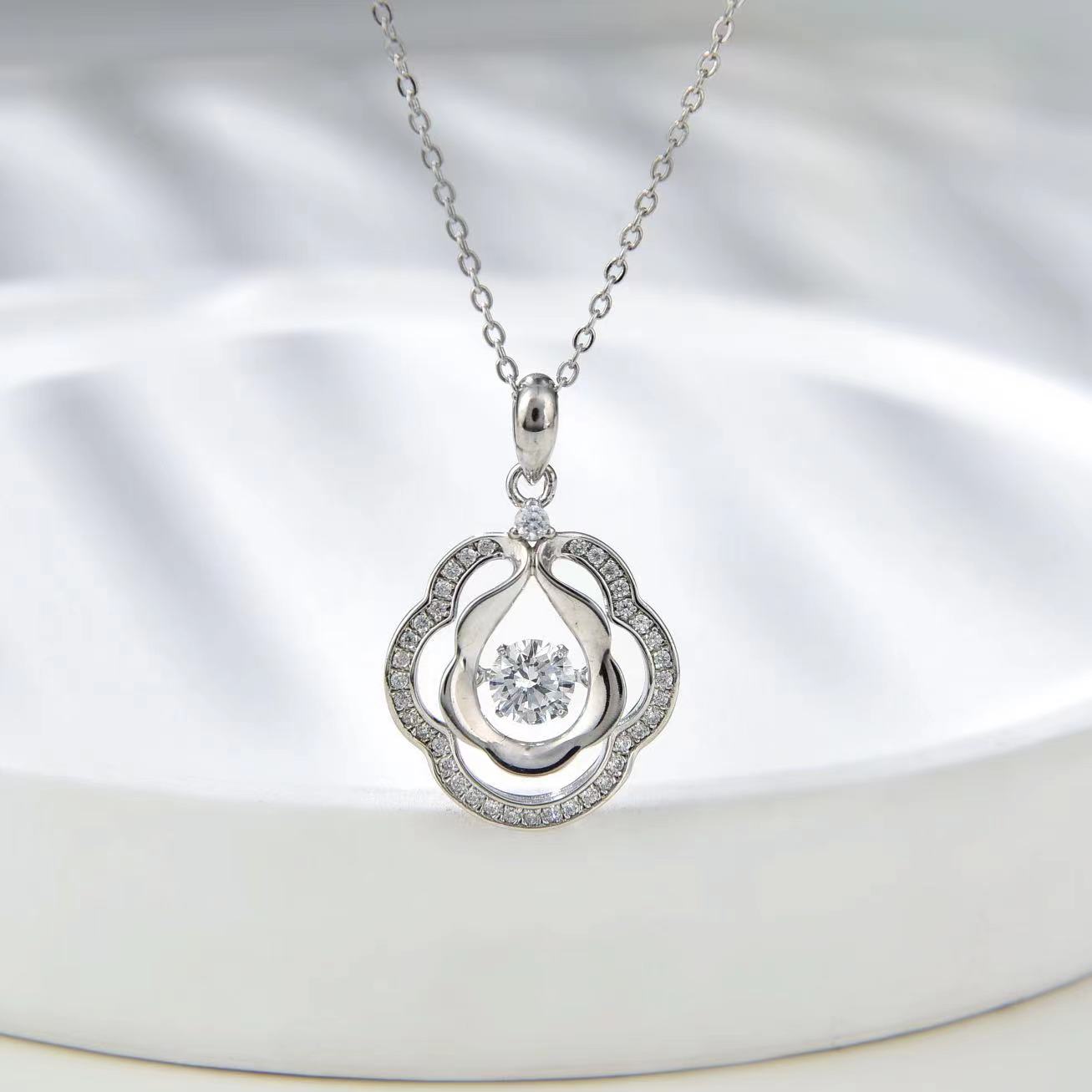 Number CF S925 Moissanite Necklace Earrings Engagement Wedding（43--80）