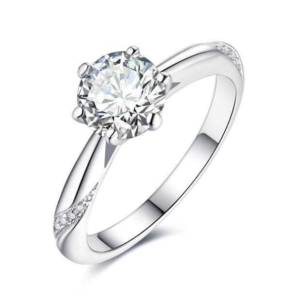 Number CH S925 Moissanite Ring Engagement Wedding Daily (01-97)