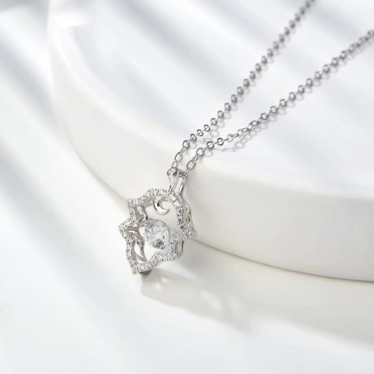 Number CF S925 Moissanite Necklace Earrings Engagement Wedding（43--80）