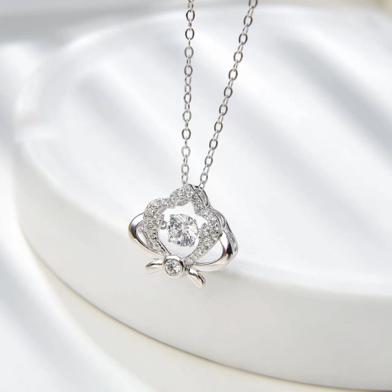 Number CF S925 Moissanite Necklace Earrings Engagement Wedding（43--80）