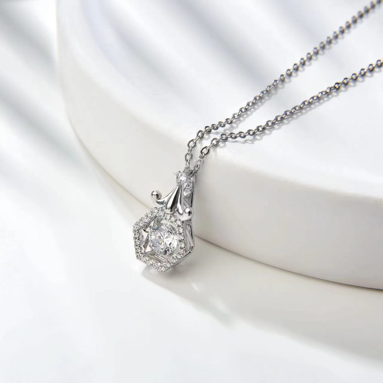 Number CF S925 Moissanite Necklace Earrings Engagement Wedding（43--80）