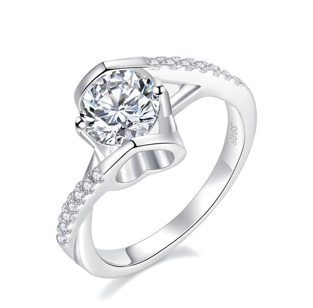 Number CH S925 Moissanite Ring Engagement Wedding Daily (01-97)