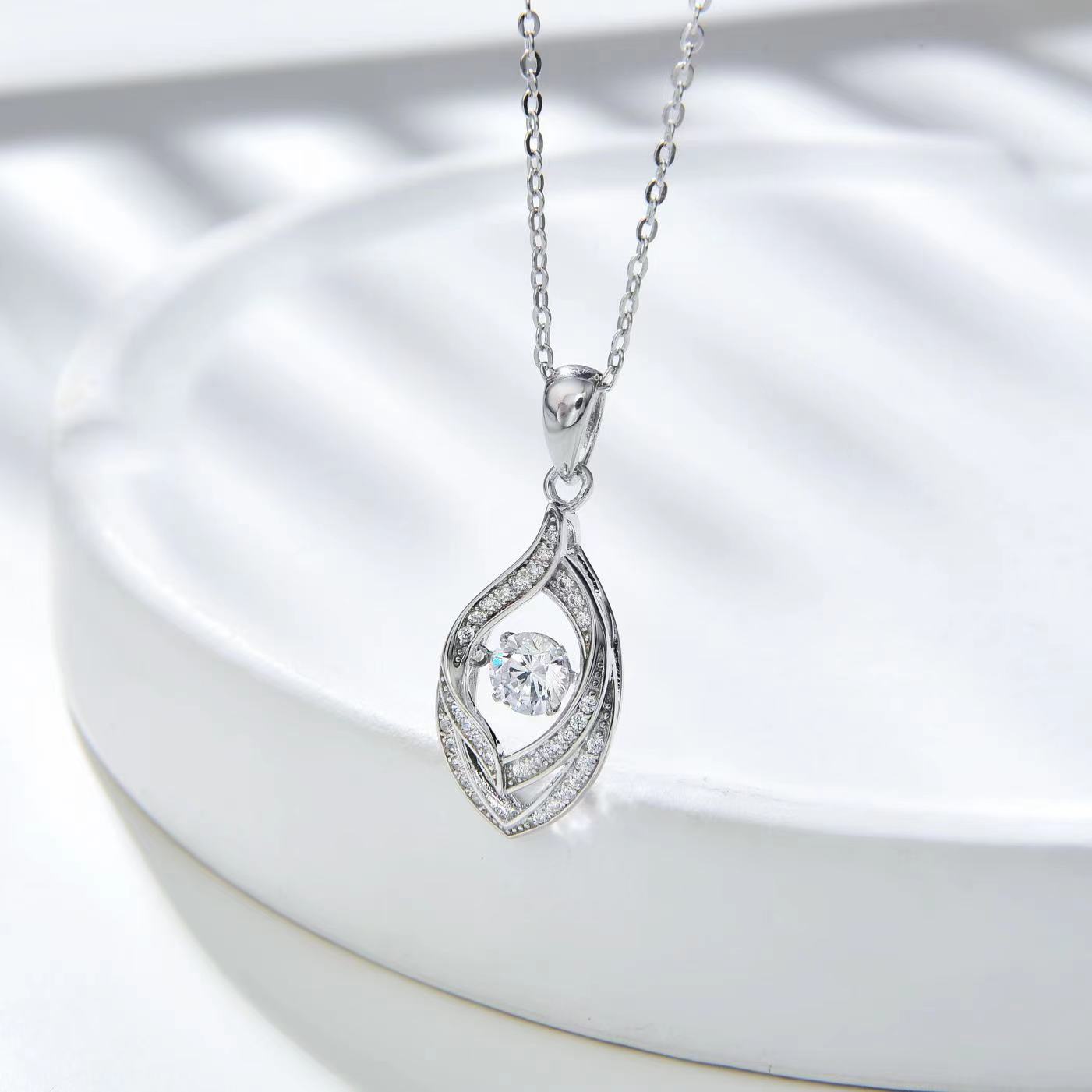 Number CF S925 Moissanite Necklace Earrings Engagement Wedding（43--80）
