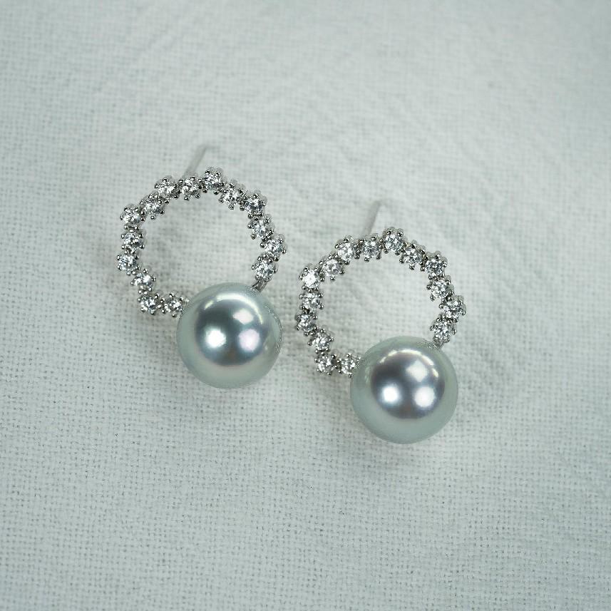 9Number CG Seawater pearl necklace bracelet earrings daily