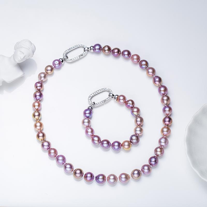 Number BW pearl bracelet earring necklace daily fashion accessory
