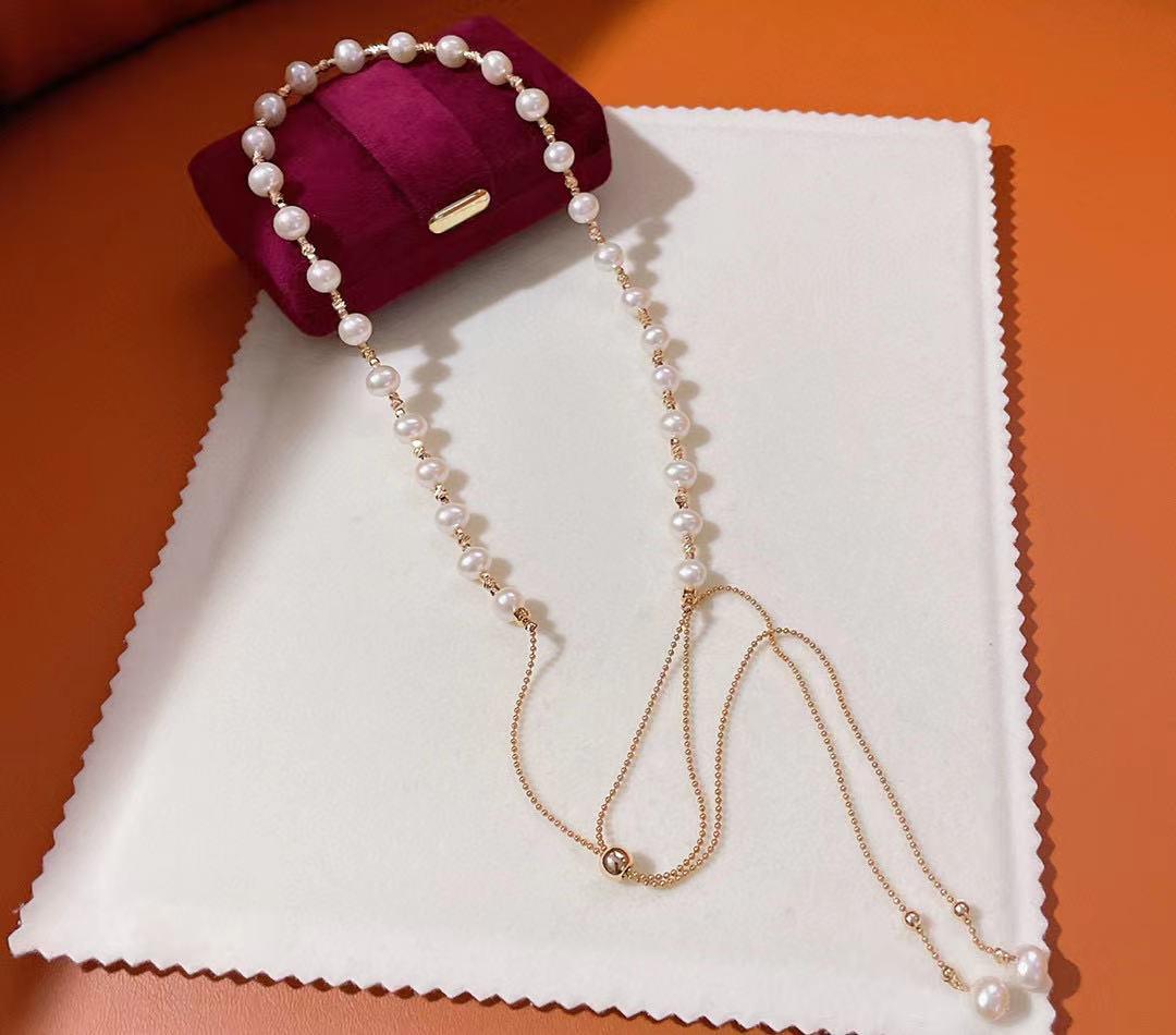 Number BW pearl bracelet earring necklace daily fashion accessory