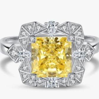 [Timeless]Number BJ Zircon Ring Necklace 925 Sterling Silver Engagement Wedding For Women (01-88)