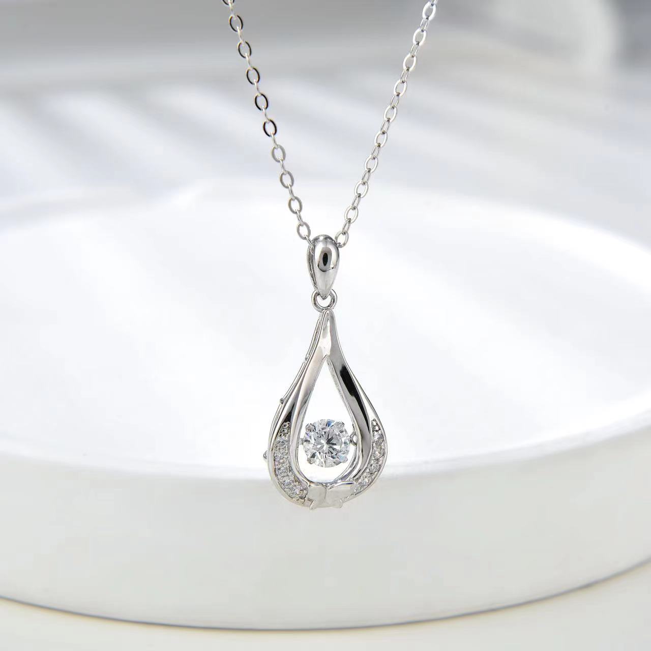 Number CF S925 Moissanite Necklace Earrings Engagement Wedding（43--80）