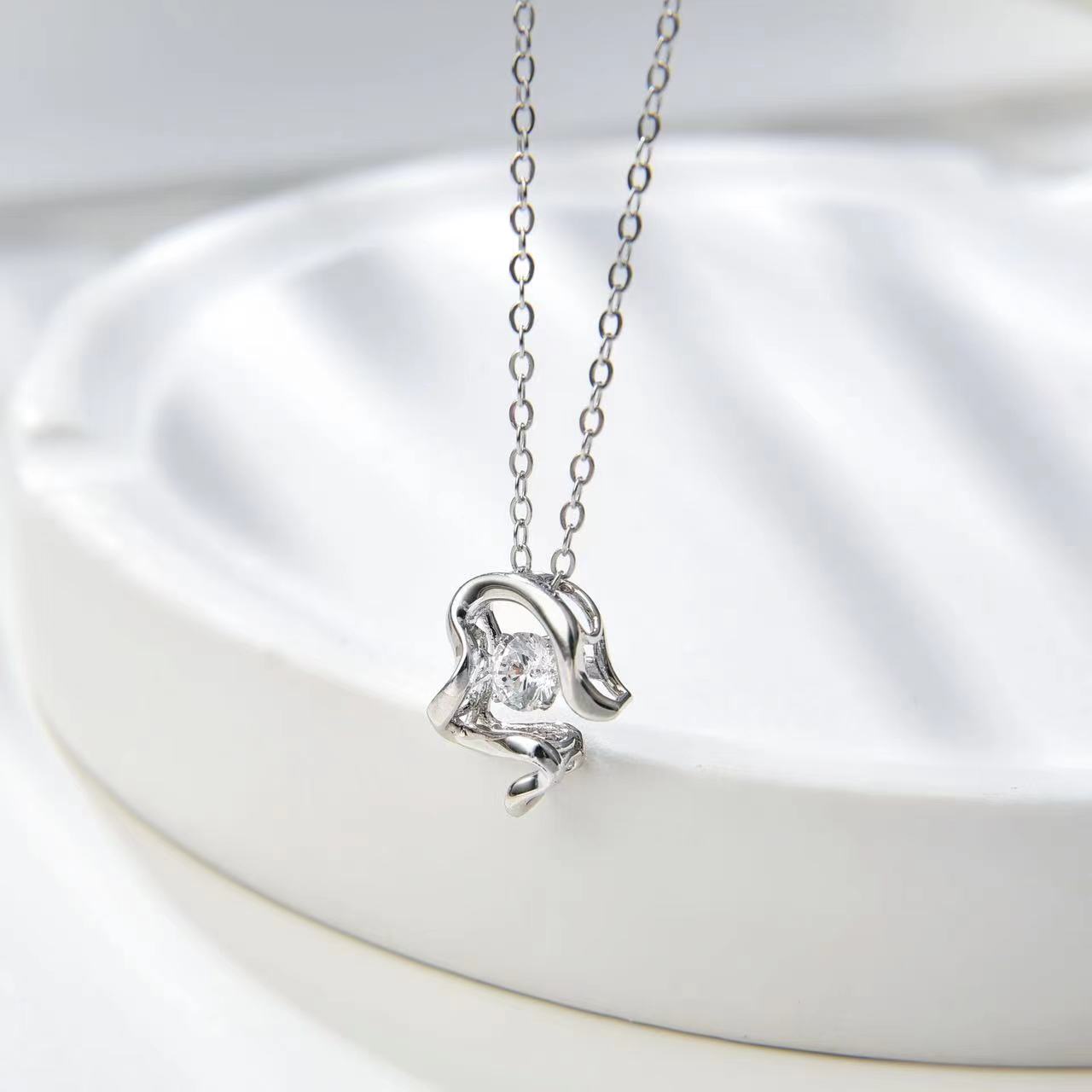 Number CF S925 Moissanite Necklace Earrings Engagement Wedding（43--80）