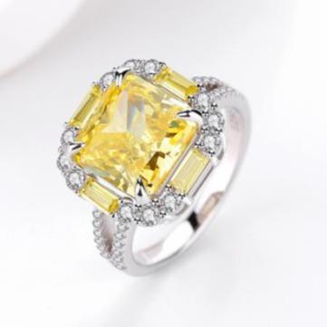 [Timeless]Number BJ Zircon Ring Necklace 925 Sterling Silver Engagement Wedding For Women (01-88)