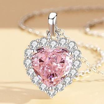 [Timeless]Number BJ Zircon Ring Necklace 925 Sterling Silver Engagement Wedding For Women (01-88)