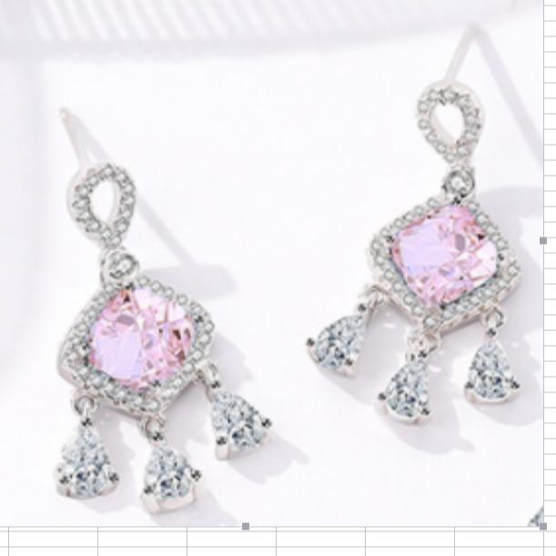 [Timeless]Number BJ Zircon Ring Necklace 925 Sterling Silver Engagement Wedding For Women (01-88)